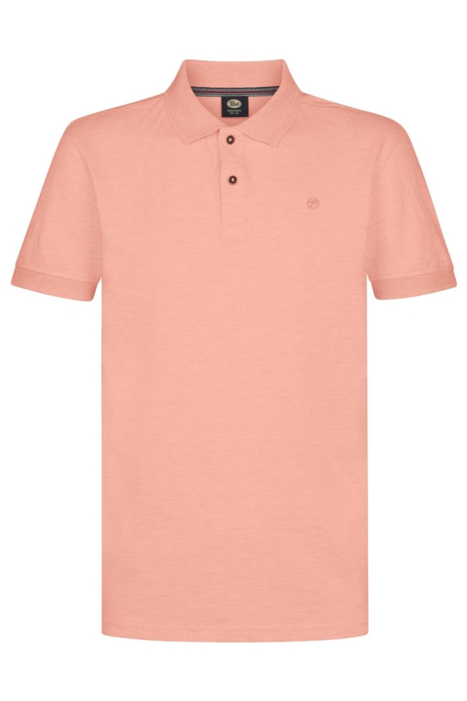 Petrol Industries roze heren polo | Vooraanzicht