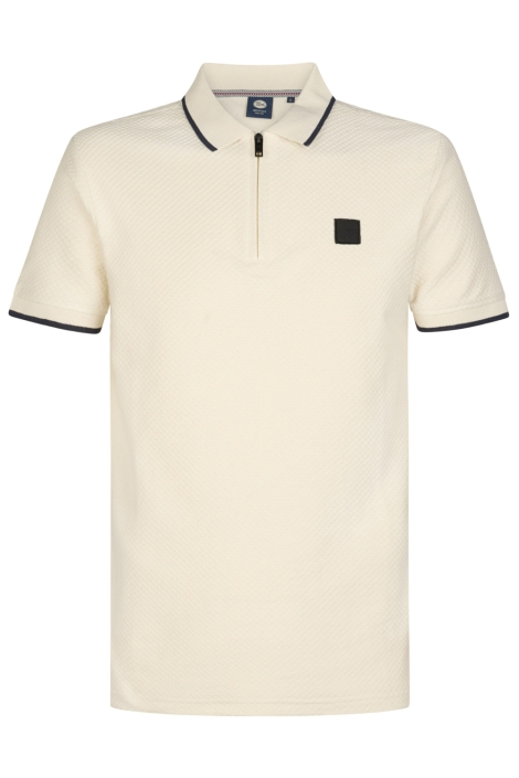 Petrol Industries beige heren polo | Vooraanzicht