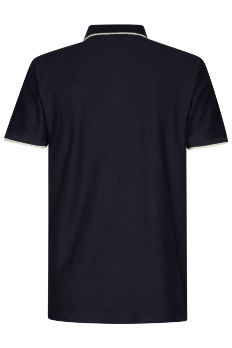 Petrol Industries blauwe heren polo | Achteraanzicht