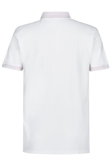 Petrol Industries witte heren polo | Achteraanzicht