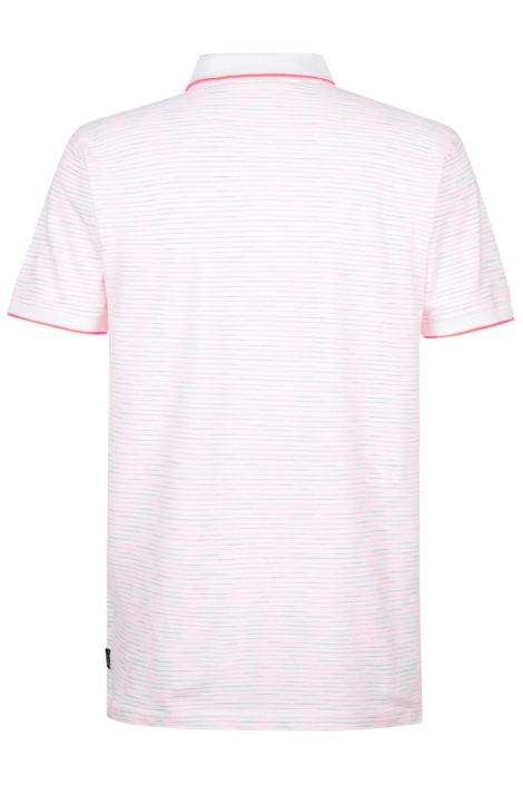 Petrol Industries witte heren polo | Achteraanzicht