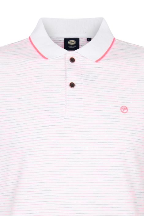 Petrol Industries witte heren polo | Close up