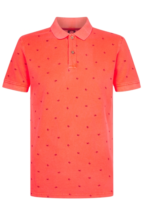 Petrol Industries oranje heren polo | Vooraanzicht