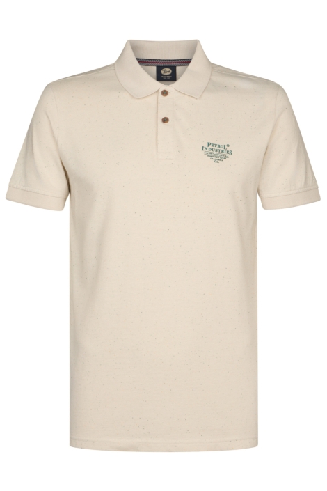 Petrol Industries beige heren polo | Vooraanzicht