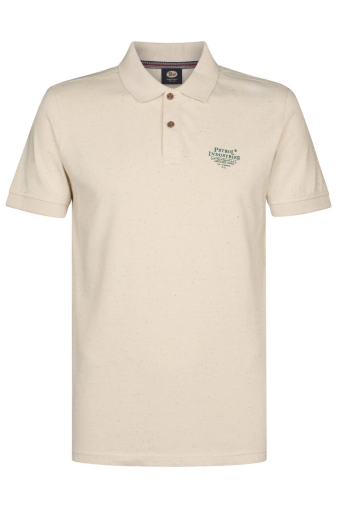 Petrol Industries beige heren polo | Vooraanzicht
