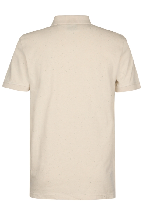 Petrol Industries beige heren polo | Achteraanzicht