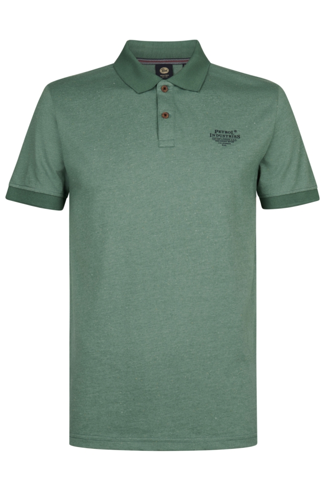 Petrol Industries groene heren polo | Vooraanzicht