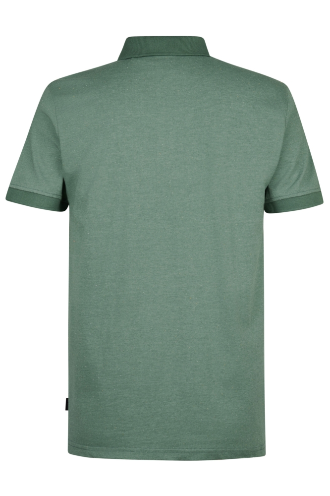 Petrol Industries groene heren polo | Achteraanzicht