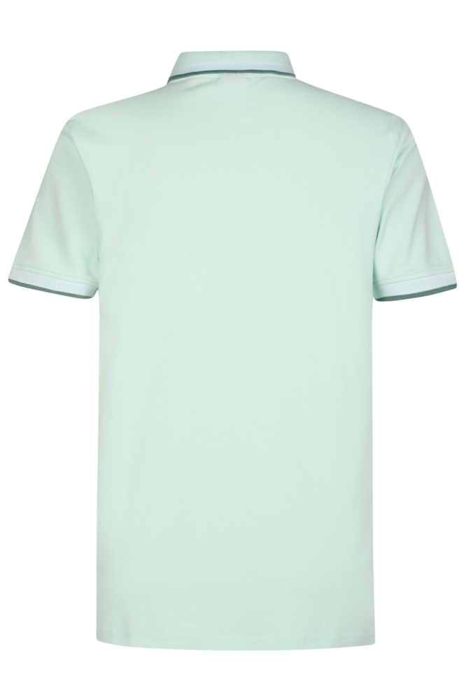 Petrol Industries groene heren polo | Achteraanzicht