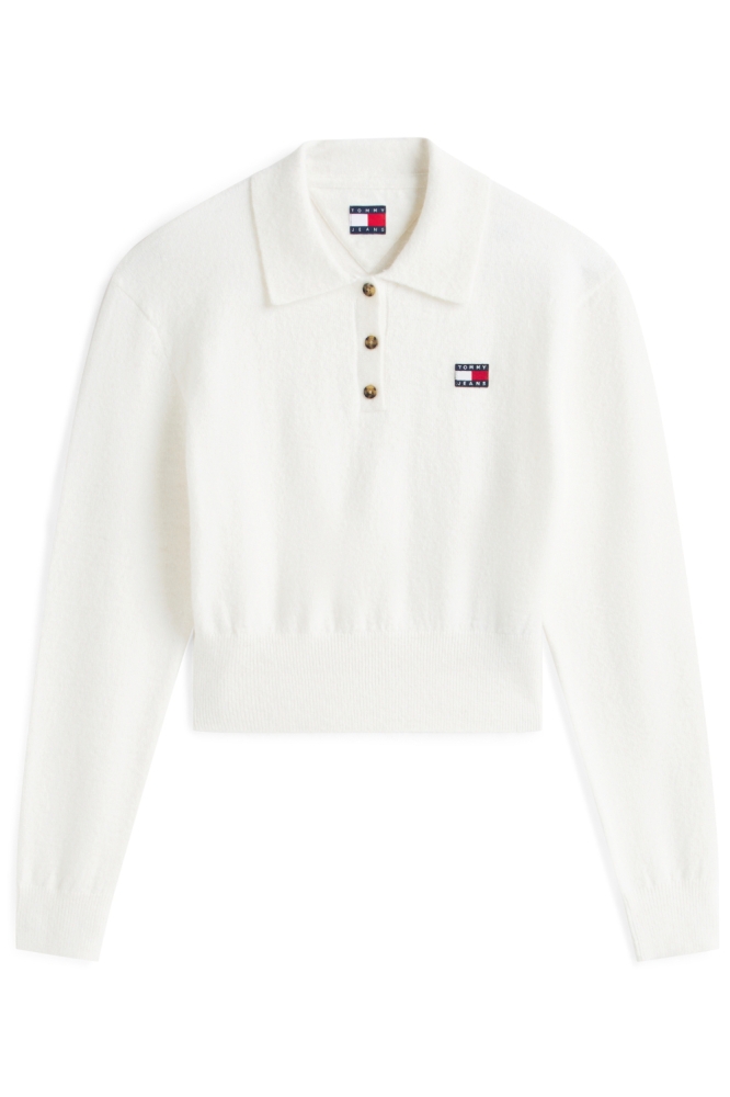 Tommy Jeans witte dames trui | Vooraanzicht