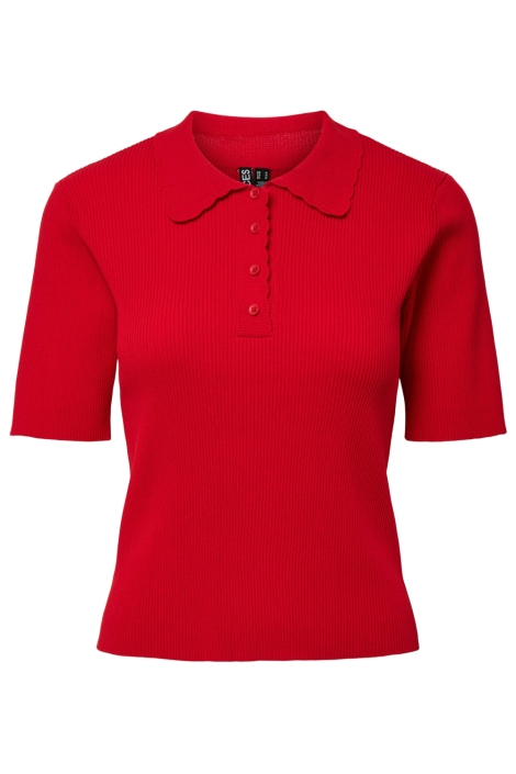 Pieces rode dames t-shirt | Vooraanzicht