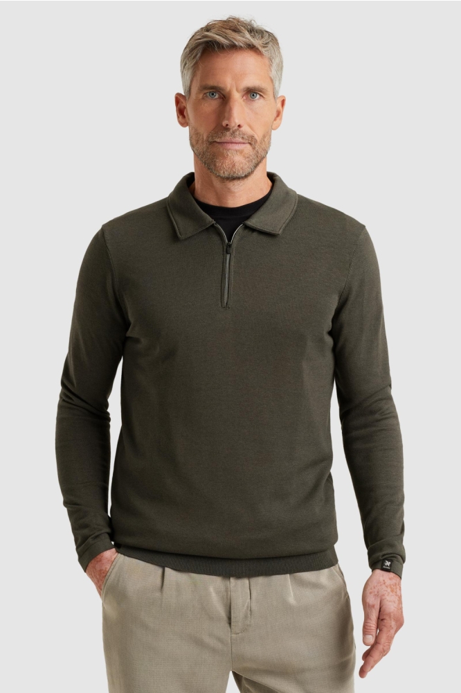 Vanguard groene heren polo | Model vooraanzicht