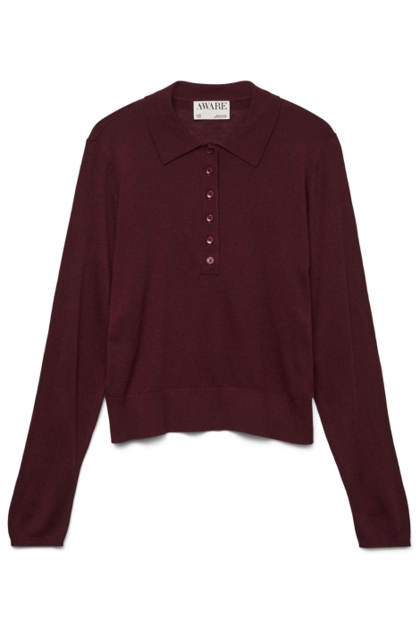 Vero Moda bordeaux dames t-shirt | Vooraanzicht