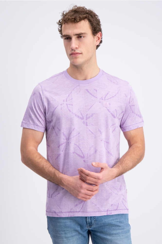 Gabbiano paarse heren polo | Model vooraanzicht