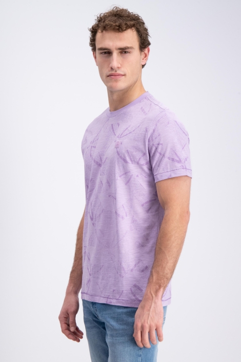 Gabbiano paarse heren polo | Model zijaanzicht