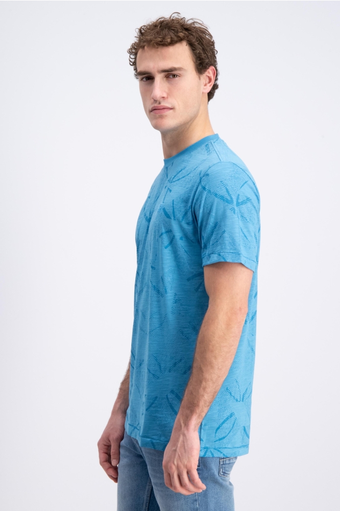 Gabbiano blauwe heren polo | Model zijaanzicht