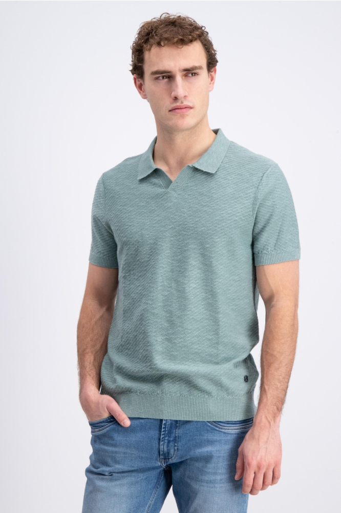 Gabbiano groene heren polo | Model vooraanzicht