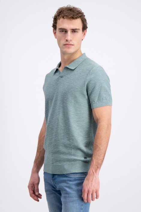 Gabbiano groene heren polo | Model zijaanzicht
