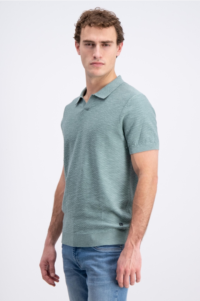 Gabbiano groene heren polo | Model zijaanzicht