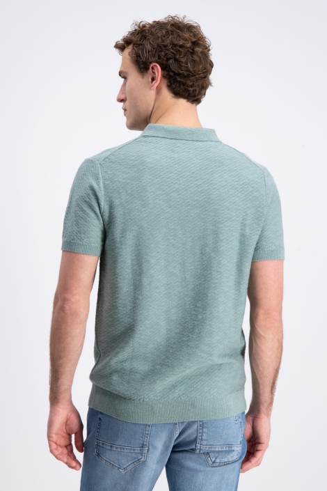 Gabbiano groene heren polo | Model achteraanzicht