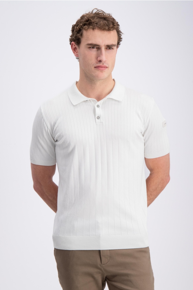 Gabbiano witte heren polo | Model vooraanzicht
