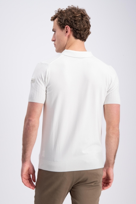 Gabbiano witte heren polo | Model achteraanzicht