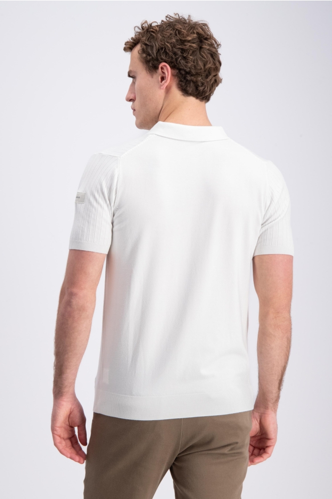 Gabbiano witte heren polo | Model achteraanzicht