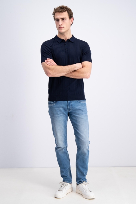 Gabbiano blauwe heren polo | Model