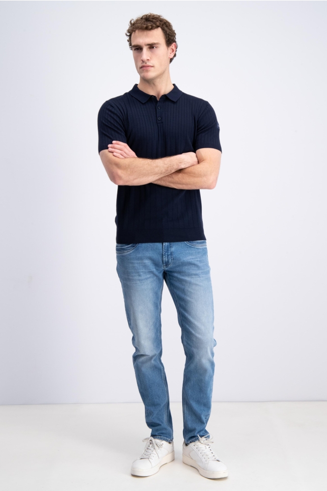 Gabbiano blauwe heren polo | Model