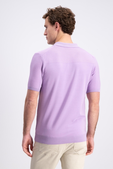 Gabbiano paarse heren polo | Model achteraanzicht