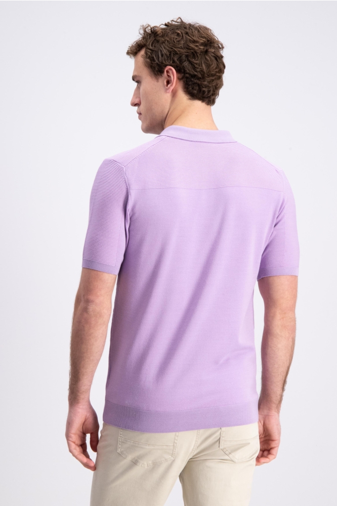 Gabbiano paarse heren polo | Model achteraanzicht