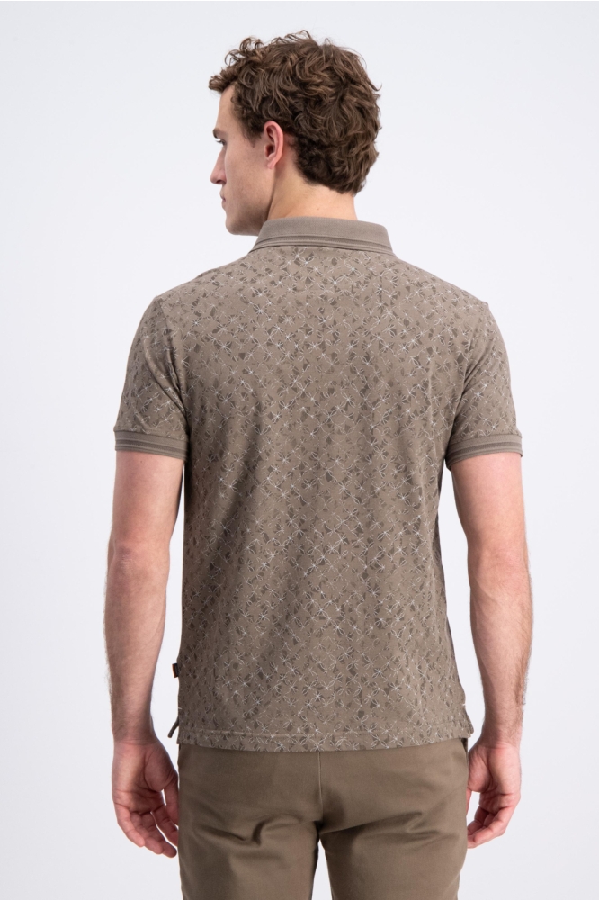 Gabbiano bruine heren polo | Model achteraanzicht