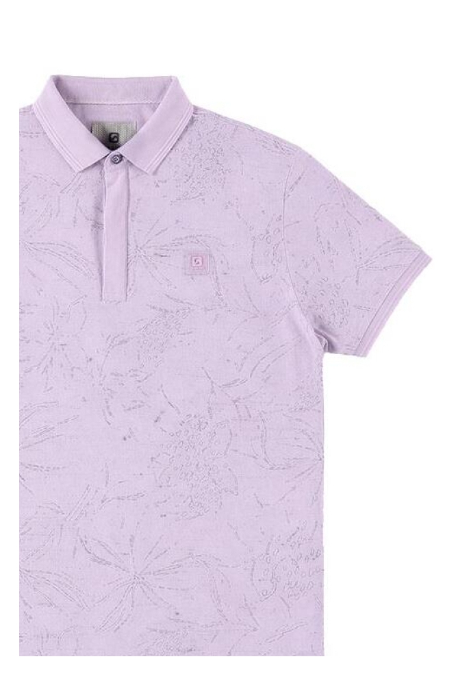 Gabbiano paarse heren polo | Close up