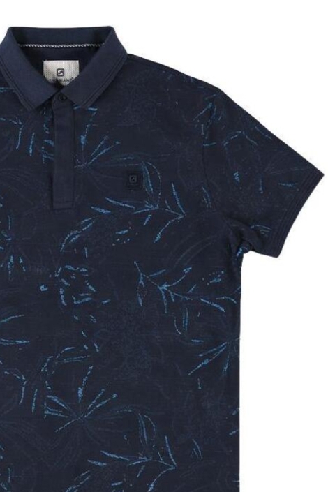Gabbiano blauwe heren polo | Close up