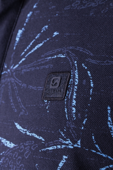 Gabbiano blauwe heren polo | Close up