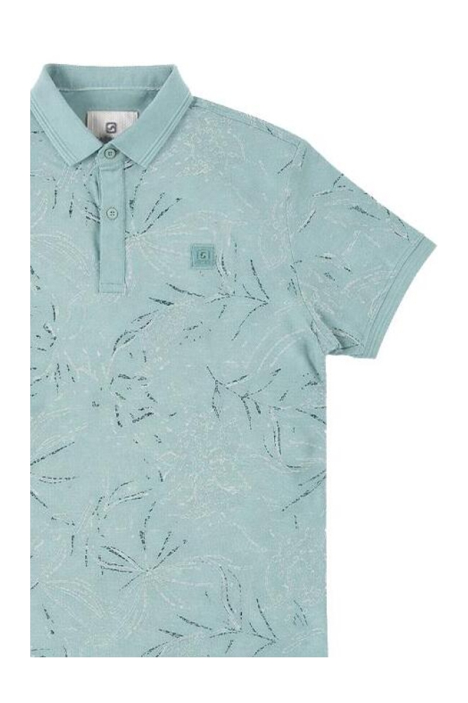 Gabbiano groene heren polo | Close up