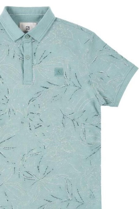 Gabbiano groene heren polo | Close up