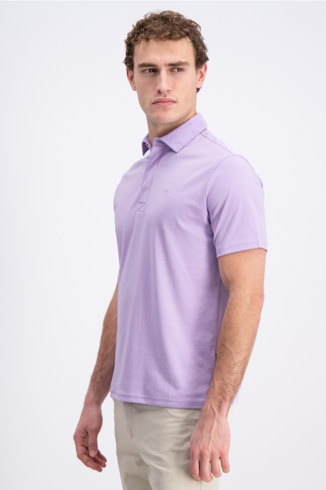 Gabbiano paarse heren polo | Model zijaanzicht