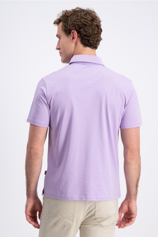 Gabbiano paarse heren polo | Model achteraanzicht