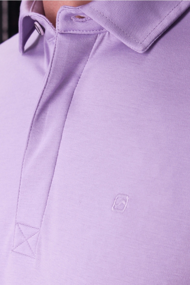 Gabbiano paarse heren polo | Close up