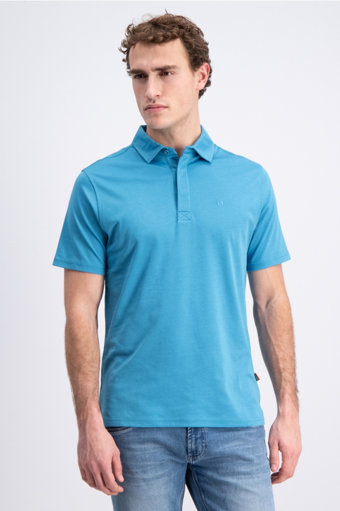 Gabbiano blauwe heren polo | Model vooraanzicht