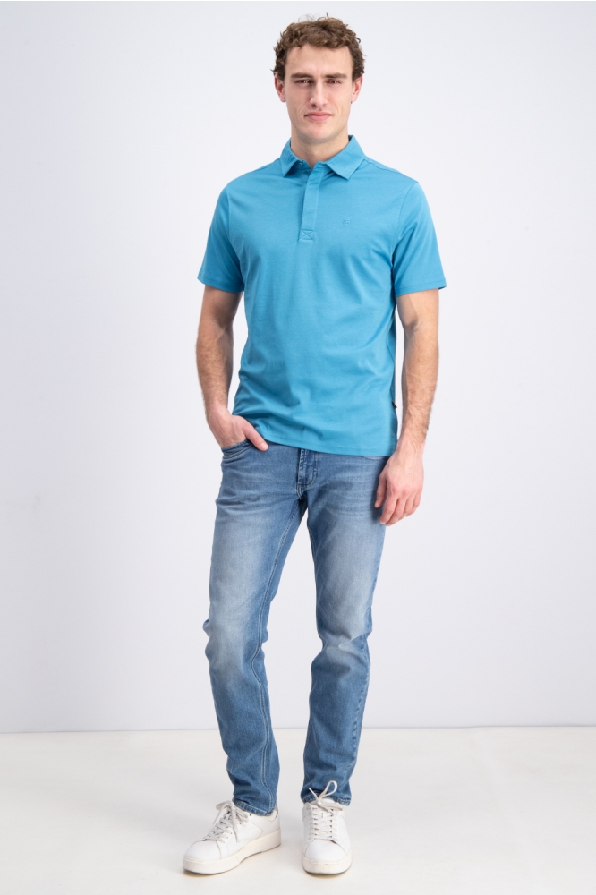 Gabbiano blauwe heren polo | Model