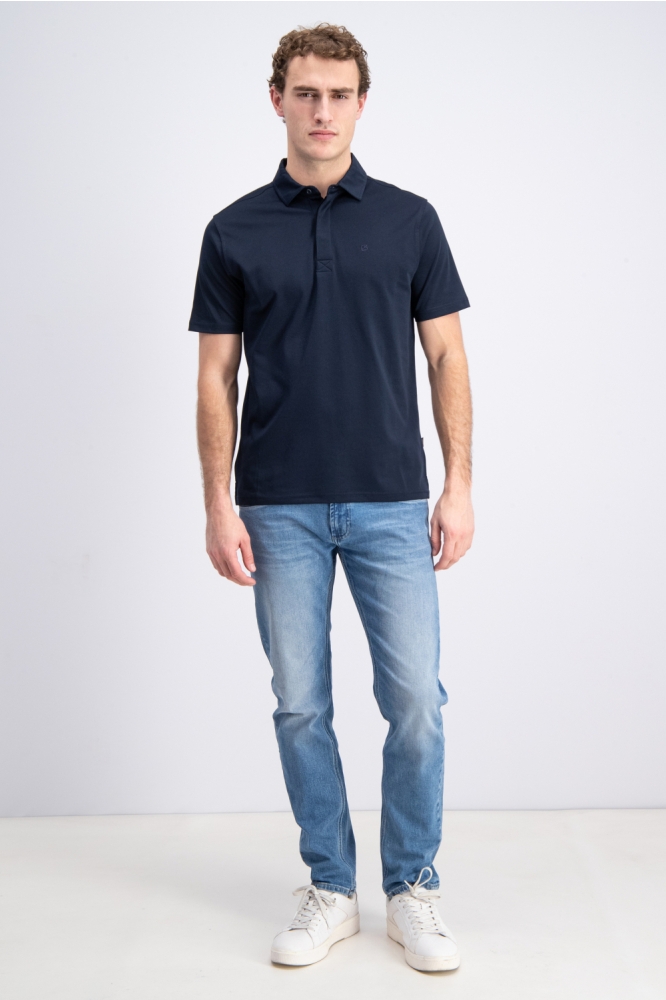 Gabbiano blauwe heren polo | Model