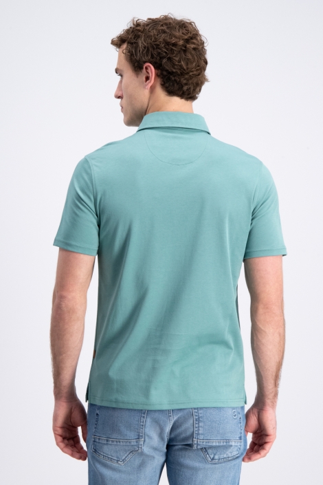 Gabbiano groene heren polo | Model achteraanzicht