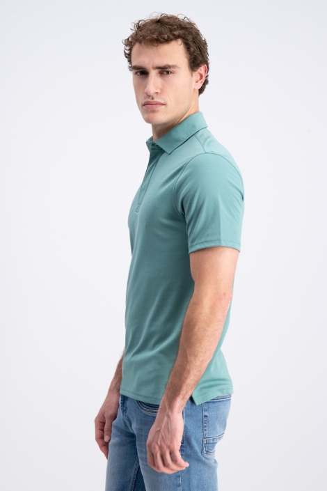 Gabbiano groene heren polo | Model zijaanzicht