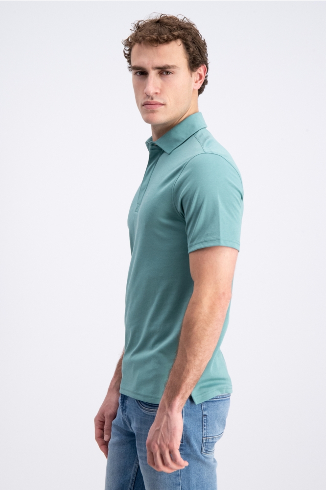 Gabbiano groene heren polo | Model zijaanzicht