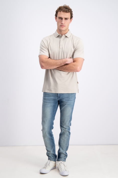 Gabbiano beige heren polo | Model