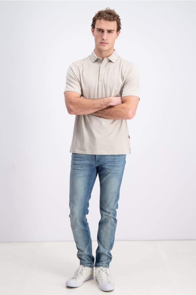 Gabbiano beige heren polo | Model