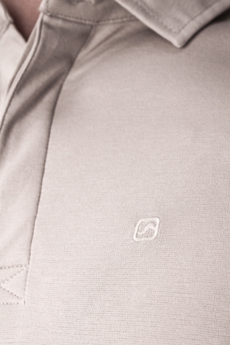 Gabbiano beige heren polo | Kleurstaal