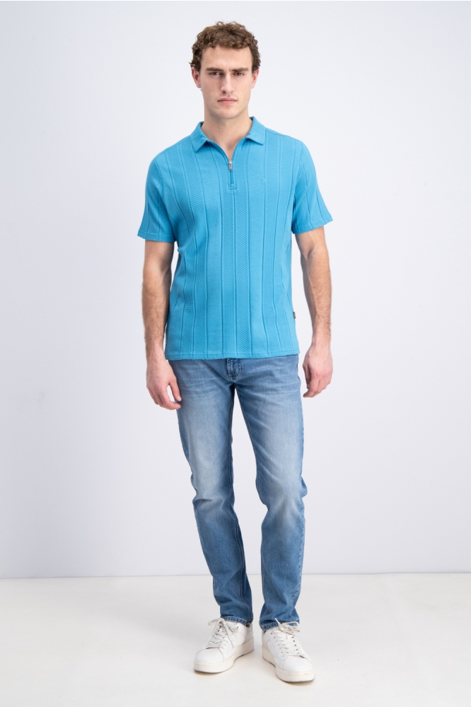 Gabbiano blauwe heren polo | Model